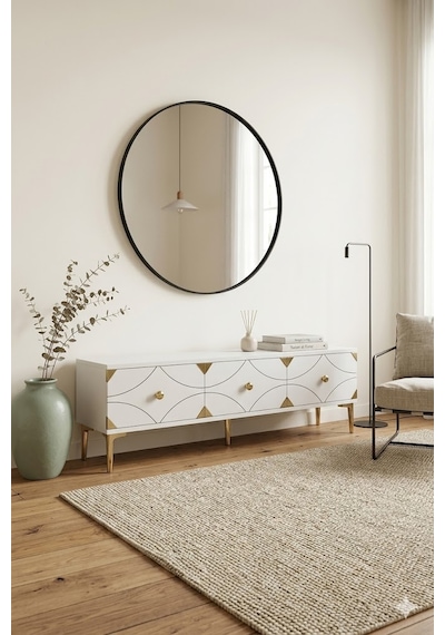 Tsa1897bg Alfa Tv Sehpası Beyaz-gold 180cm