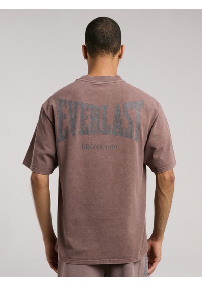 Everlast Bronx 1910 Oversize Yıkamalı Kahverengi Erkek Tişört Kahverengi