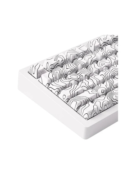 Akko Monsgeek M1 V5 Contour Lines Beyaz V3 Piano Pro Switch RGB Kablosuz Mekanik Oyuncu Klavye