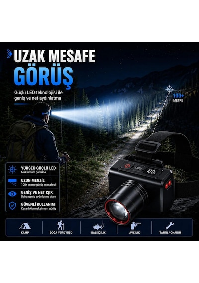 K Light Kl811 Kafa Lambası Siyah