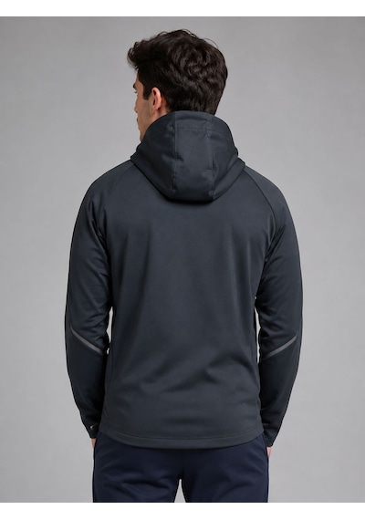 Umbro Potter Hooded Erkek Siyah Fermuarlı Kapüşonlu Spor Sweatshirt - Fc0502