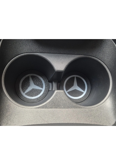 Mercedes Araç Bardaklık Altlığı , Mercedes Şişe Ve Bardak Altlığı, Mercedes Logolu Oto Bardaklık Alt