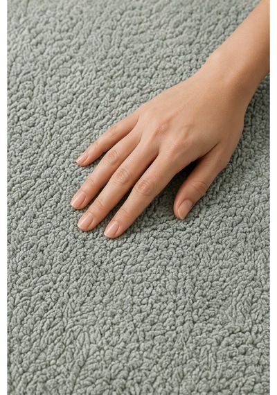 Kaymaz Jel Tabanlı Yıkanabilir Peluş Yumuşak Dokulu Dekoratif Tekli Banyo Paspası 60x100 Cm Çok Renkli