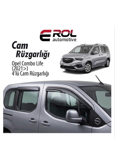 Opel Combo Life 2021 4'lü Mugen Cam Rüzgarlığı Siyah