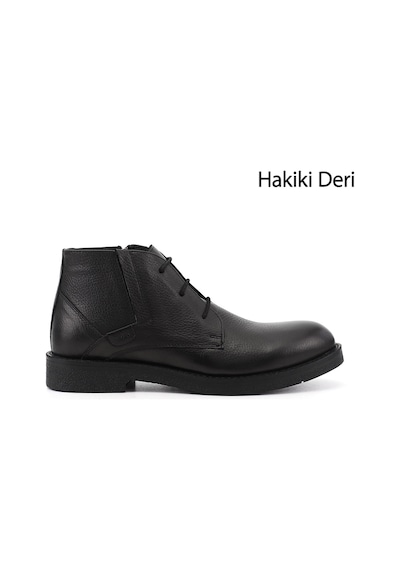 Gönderir Erkek Siyah Floter Fermuarlı Hakiki Deri Klasik Bot Dkmb02842345