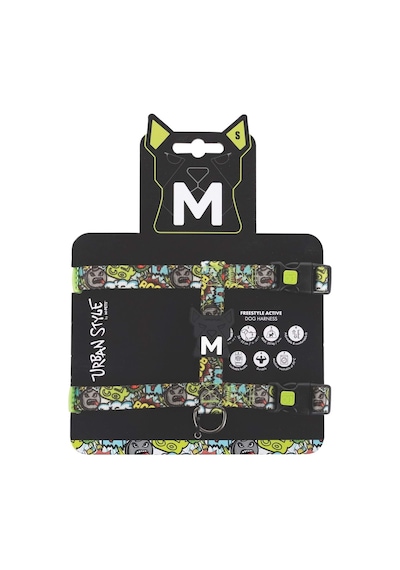 M-pets Urban Style Multicolor Active Köpek Göğüs Tasması S Çok Renkli