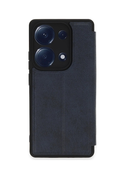 Newface - 187 - Xiaomi Redmi Note 13 Pro 4g Kılıf Flip Cover - Csmo-tex - - Lacivert