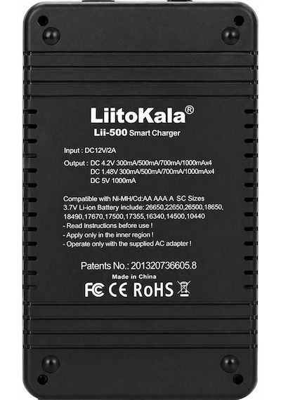 Liitokola Lii-500 4 Pil Yuvalı Pil Şarj Deşarj Kapasite Test Cihazı Powerbank Modu Yaylı Pil Mekani