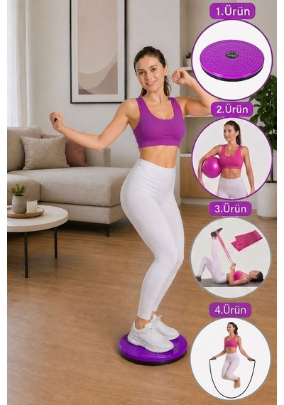 Spor Byfit Bel İçin Twister + Denge Topu + Band + Atlama İpi