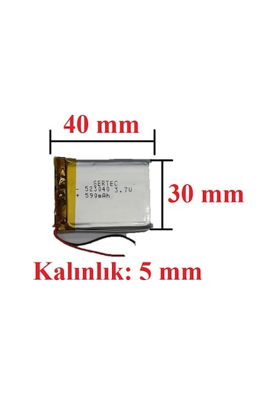 Lityum Polimer Pil 3.7V 590 Mah