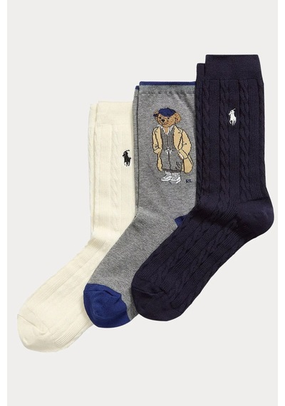 Polo Ralph Lauren 3'lü Erkek Çorap 455982948001 Çok Renkli