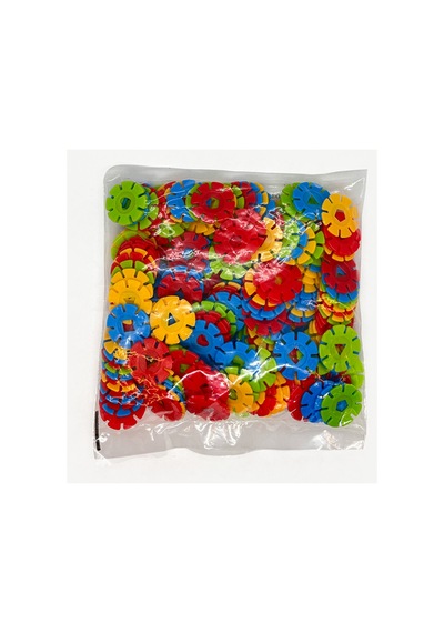 Disk Yapboz 240 Parça Renkli Birleştirmeli Yapı-şekil Oyuncağı Puzzle Eğitici Blok Seti Saklama Kaplı