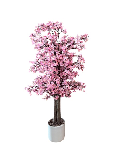 Yapay Çiçekçiniz Yoğun Yapraklı 100 Cm Yapay Sakura Bahar Dalı Ağacı Premium pembe