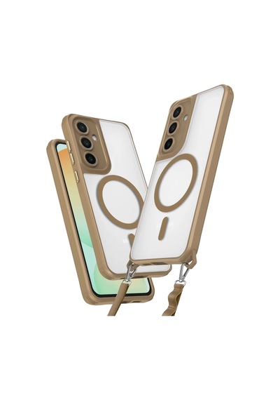Galaxy S25 Kılıf Enka Magsafe Silikon Kılıf - Desert