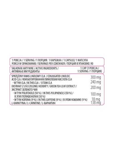 Ostrovit Pharma Cla + Green Tea + L-carnitine / 90 Caps