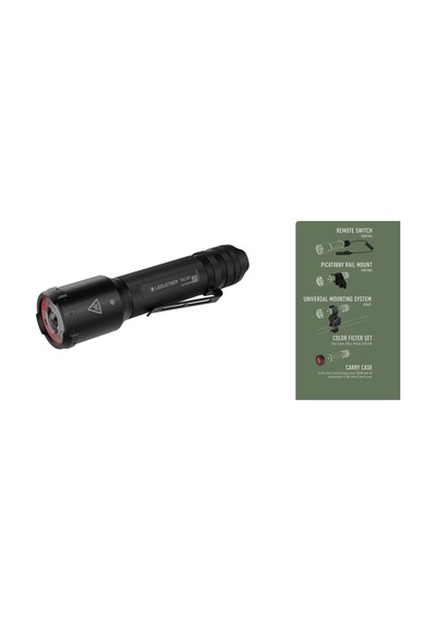 Ledlenser Tac6r Set El Feneri 2000 Lümen Siyah
