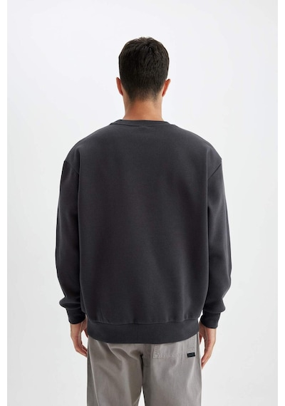 DeFacto Oversize Geniş Kalıp Bisiklet Yaka Kalın Basic Düz Sweatshirt T5139AZ24AUAR191 DeFacto Oversize Geniş Kalıp Bisiklet Yaka Kalın Basic Düz Sweatshirt T5139AZ24AUAR191