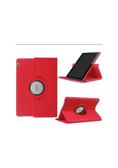 Huawei Uyumlu Mediapad T5 10" Kılıf 360 Dönebilen Deri Leather New Style Cover Case Arka Kapak