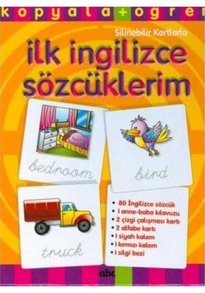 İngilizce İlk Sözcüklerim - Silinebilir Kartlarla Kopyala + Öğren Özel Kutusunda
