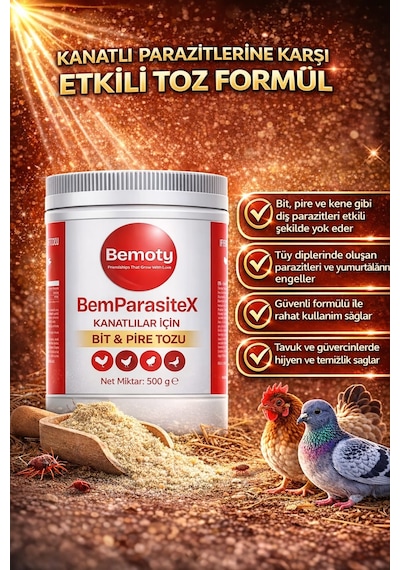 Bemoty Bemparasitex 500 Gr Toz Bit Yem Premiksi