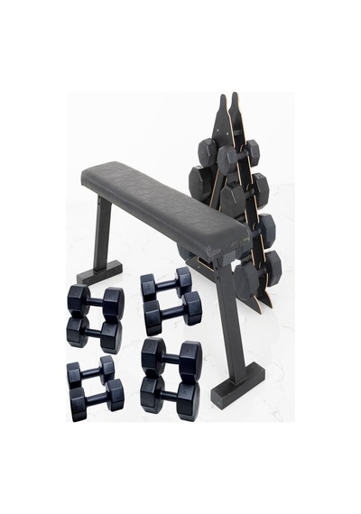 Ps Spor 4 Çift Dambıl Set 9 Kg+3 Kg+5 Kg+7 Kg + Katlanabilir Ağırlık Bench Sehpası Ve Dambıl Standı