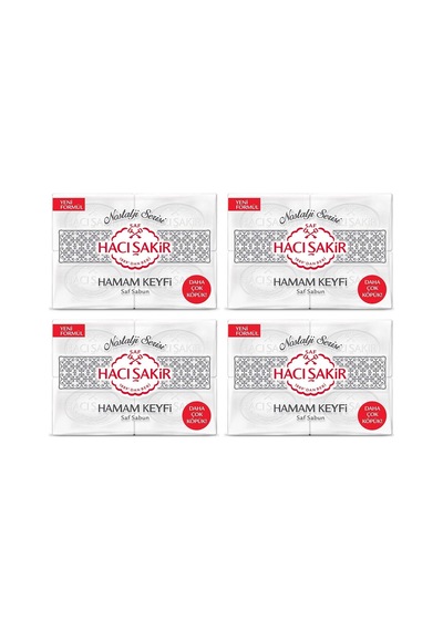 Hacı Şakir Hamam Keyfi Kalıp Sabun 800 Gr 4 Lü Beyaz sabun