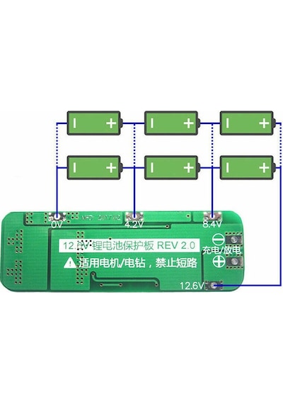 Robizstore-Bms 3S 20A Bms Koruma Kartı Lityum Batarya 18650 Li-İon Lipo