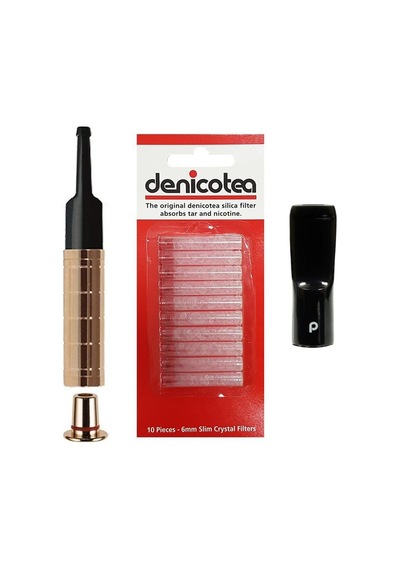Denicotea 25008 Karbon Filtreli 6-9Mm Lüks Slim Sig.Ağızlığı Rose