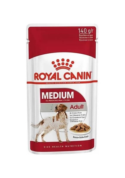 Royal Canin Medium Adult 140 Gr Orta Irk Yetişkin Köpek Yaş Maması Pouch Soslu