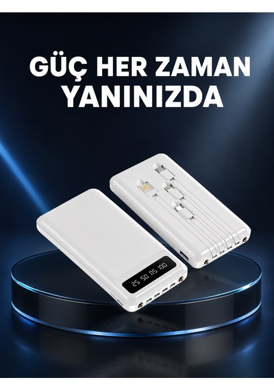 Kamp Ve Seyahat I Çin 20 000mah Led Işıklı Hızlı Yeni Nesil 20000mah Powerbank Siyah