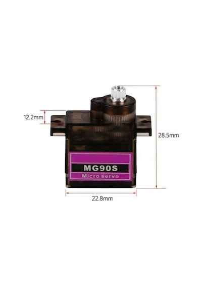 5v Mg90s Metal Dişli Servo Motor 180 Derece Dişli Kol Seti