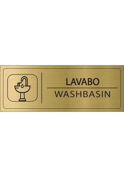 Mayeka Lavabo İsimlik Altın Metal Kapı İsimliği Levhası Yönlendirme Tabelası