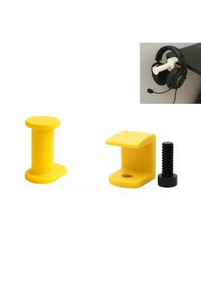Özel 3d Baskı Gaming Kulaklık Askısı Modüler Masa Düzenleyici Tak Çıkar Düzenleyici Ebat: 5 Cm Sarı