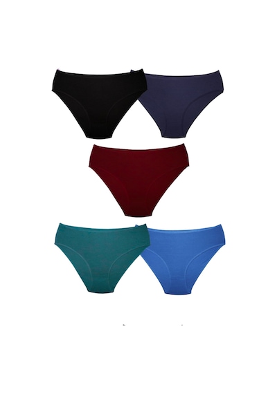 Alya Underwear Kadın Pamuklu Hipster - Slip Külot 5 Farklı Renk 1 Pakette P24