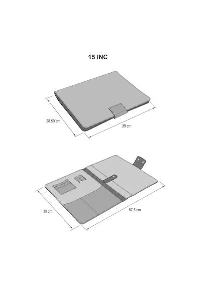 Organizer 15.6 İnç Laptop & Tablet Çantası Apple Uyumlu MacBook Air Pro Tablet Kılıfı Bej
