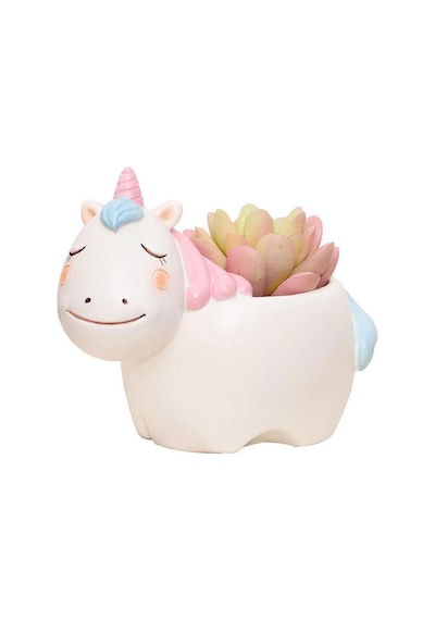 Sevimli Unicorn Kaktüs Saksısı Pembe