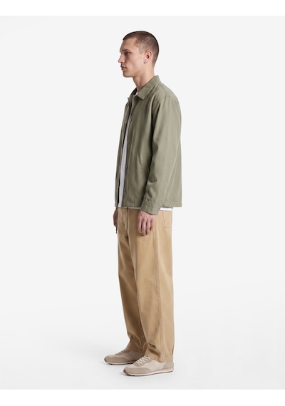 Koton Normal Bel Cepli Rahat Kalıp Gabardin Barrel Fit Pantolon Bej 7wam40045nw Ekru