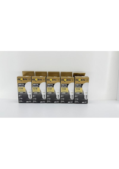 Global Kes172 Led Ampul 15w E27 1050 Lümen 6500k Beyaz Işık Tasarruflu Ampul 5'li Set Diğer