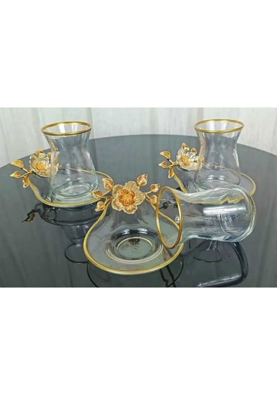 Çnr Home Collection Lüxs 6 Kişilik Çay Seti Beyaz