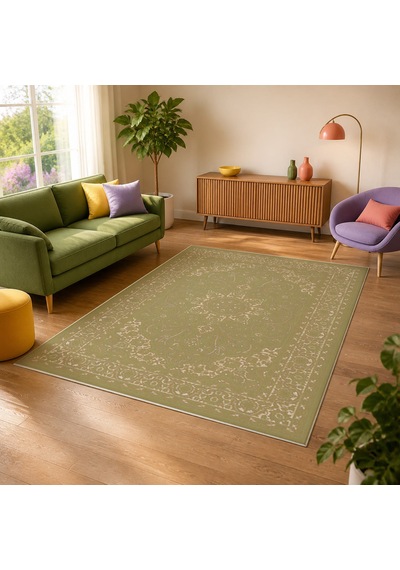 Kartela Halı Aven Halı Jüt Taban Dokuma Halı Adaçayı Yeşili - 80 X 120 Cm