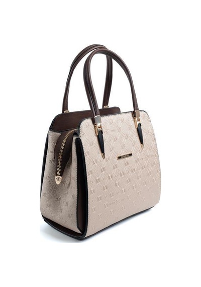 Silver Polo Sp1136 Kadın El Çantası Logolu Nut-kahve