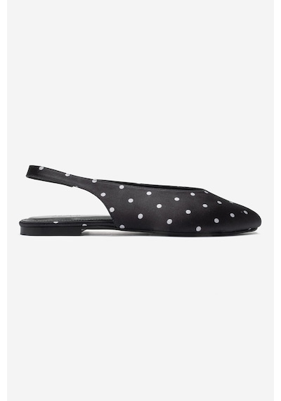 Luvi Shoes Serına Siyah Beyaz Puantiyeli Kadın Sandalet