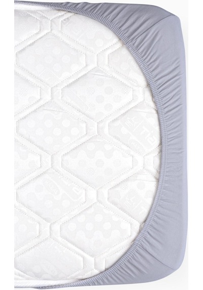 Bebek Lastikli Çarşaf 60x120 Cm Desensiz Gri - Çok Renkli
