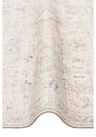 Eko Halı Grace Grc 03 Beige Vintage Halı Pastel Klasik Desenli Saçaklı Salon Halısı Bej