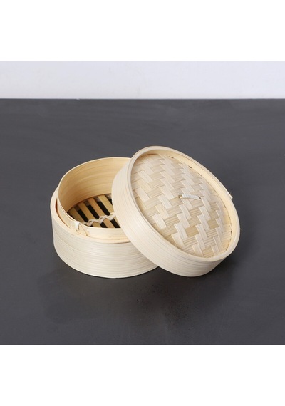 Dim-sum Bambu Buharda Pişirme Ve Saklama Kabı 14 Cm
