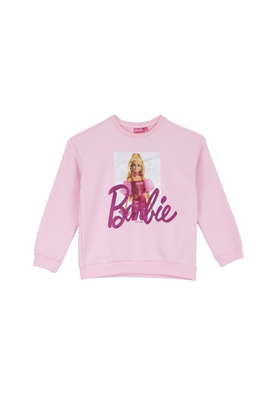 Barbie Pembe Kız Çocuk Relaxed Baskılı Sweatshirt Brb6wg-swt6619