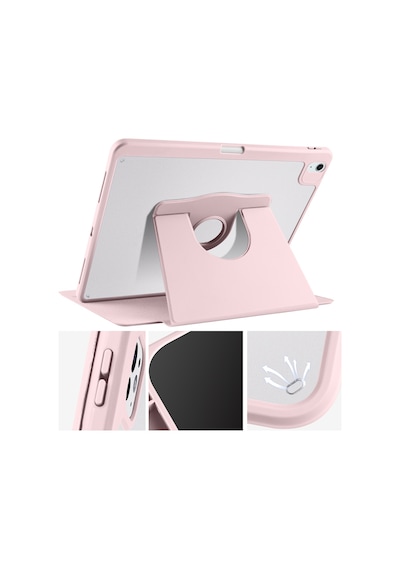 Apple Uyumlu iPad Air 11inç M2 2024 Kılıf Termik Kalem Bölmeli Dönebilen Standlı Kılıf Air 4./5.nesil
