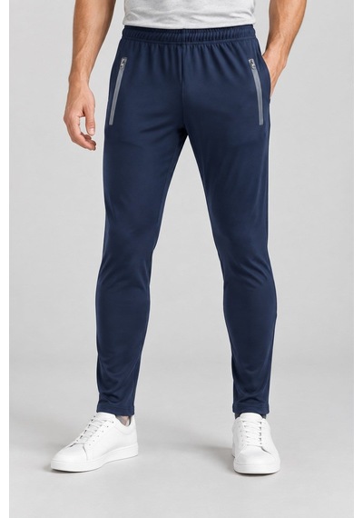 New Performance Unc0320 Eşofman Altı Cep Fermuarlı Likrarlı Polyester-3713 Lacivert