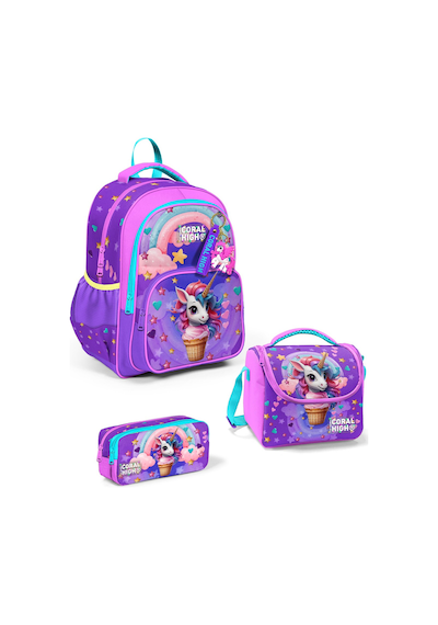 Coral High Kids Mor Pembe Unicorn Dondurma Desenli 3 Lü Okul Çanta Seti Set0114421 Mor - Pembe Coral High Kids Mor Pembe Unicorn Dondurma Desenli 3 Lü Okul Çanta Seti Set0114421 Mor - Pembe