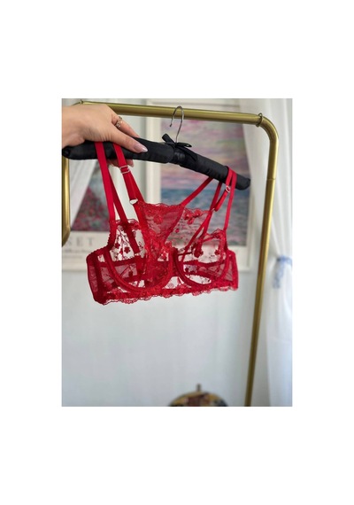 La Linaa Kadın Dantelli Bralet Sütyen Şık İç Çamaşır Takımı Transparan Seksi İç Giyim Kırmızı - 591611016 Kırmızı La Linaa Kadın Dantelli Bralet Sütyen Şık İç Çamaşır Takımı Transparan Seksi İç Giyim Kırmızı - 591611016 Kırmızı